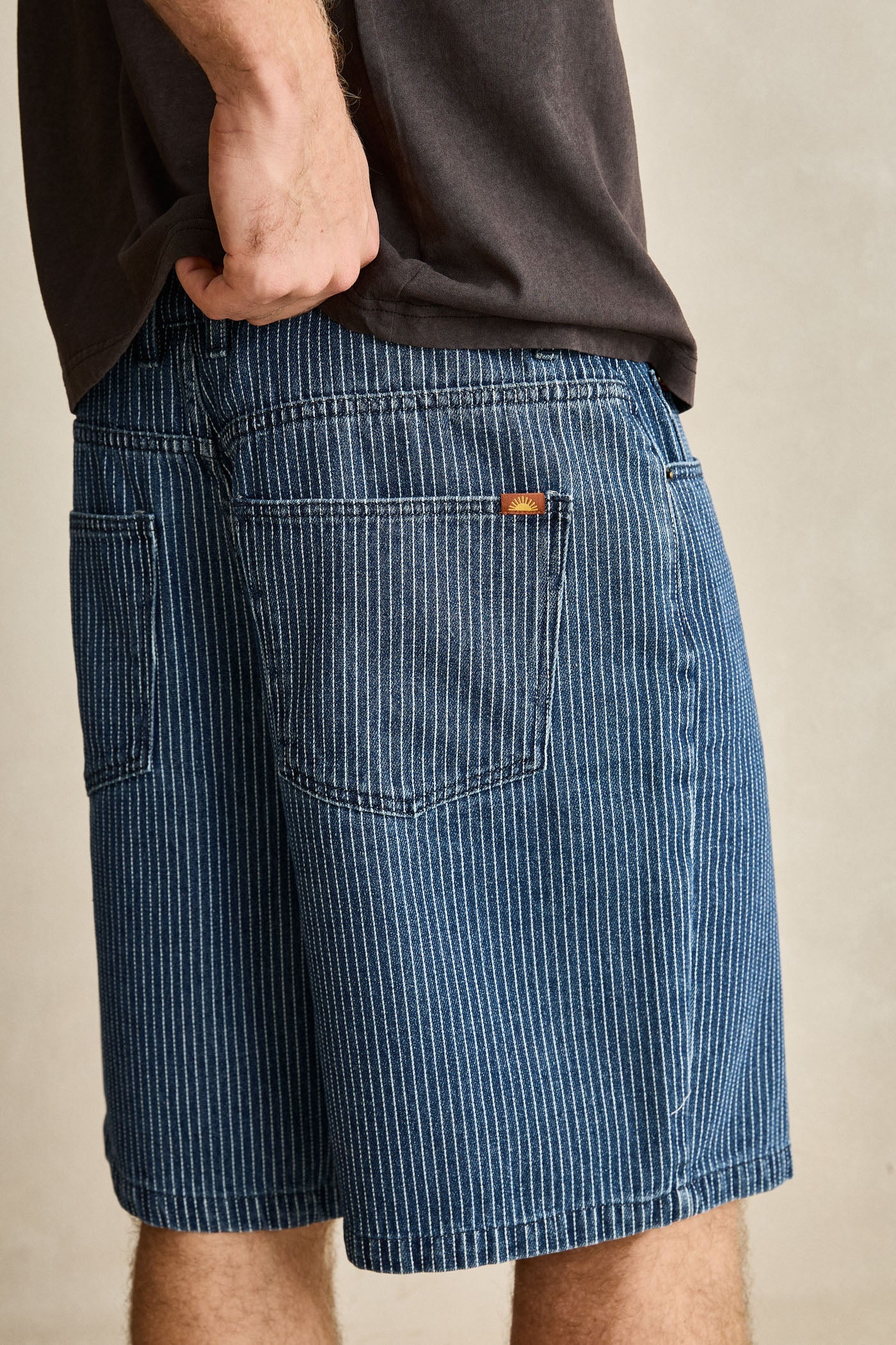 Denim Pinstripe Short Navy Stripe – Rhythm US