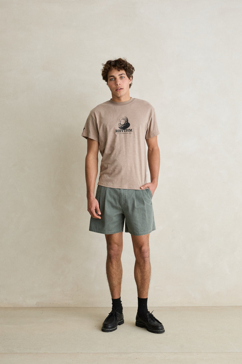 Herringbone Wide Leg Short Forest Green – Rhythm US