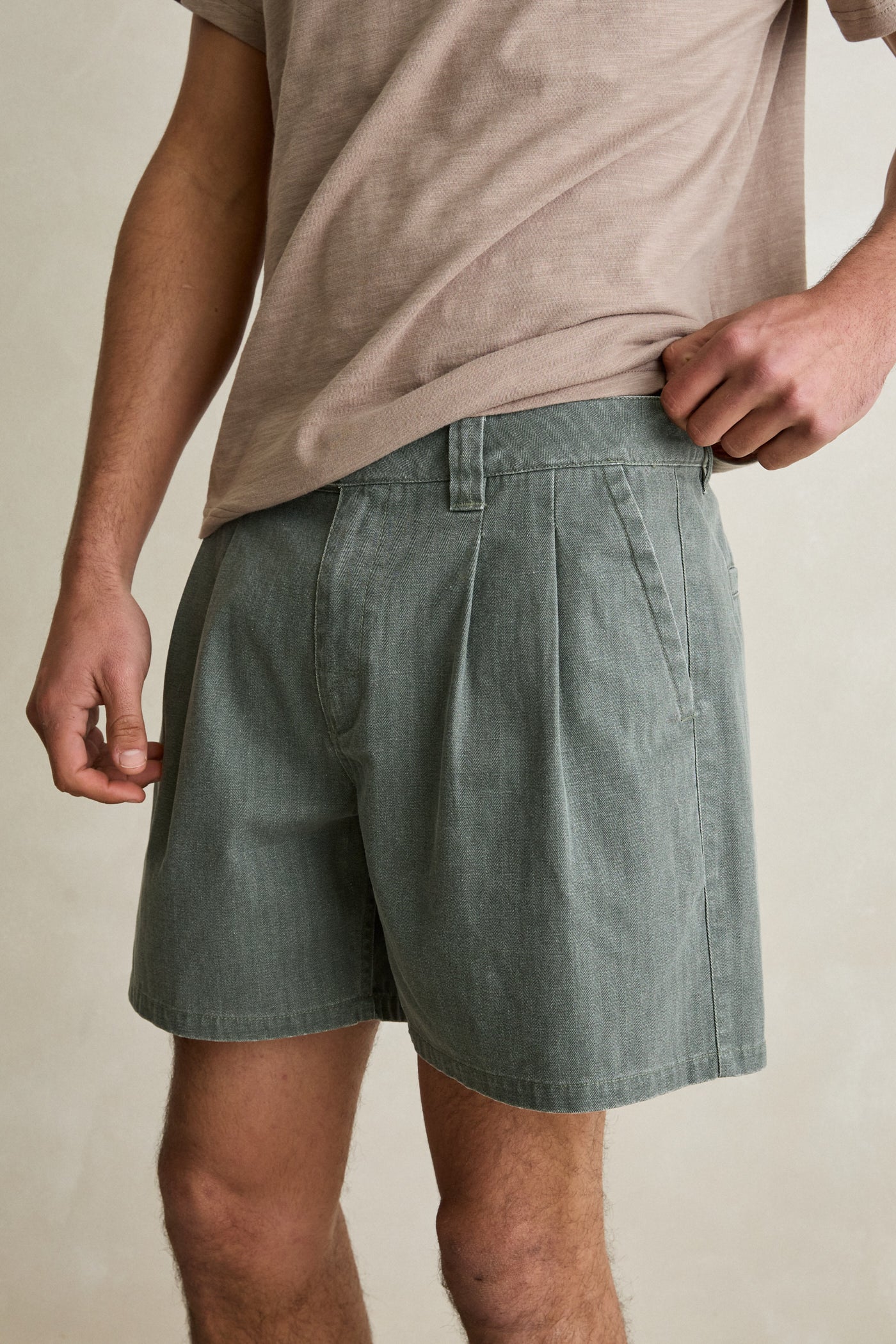 Herringbone Wide Leg Short Forest Green – Rhythm US