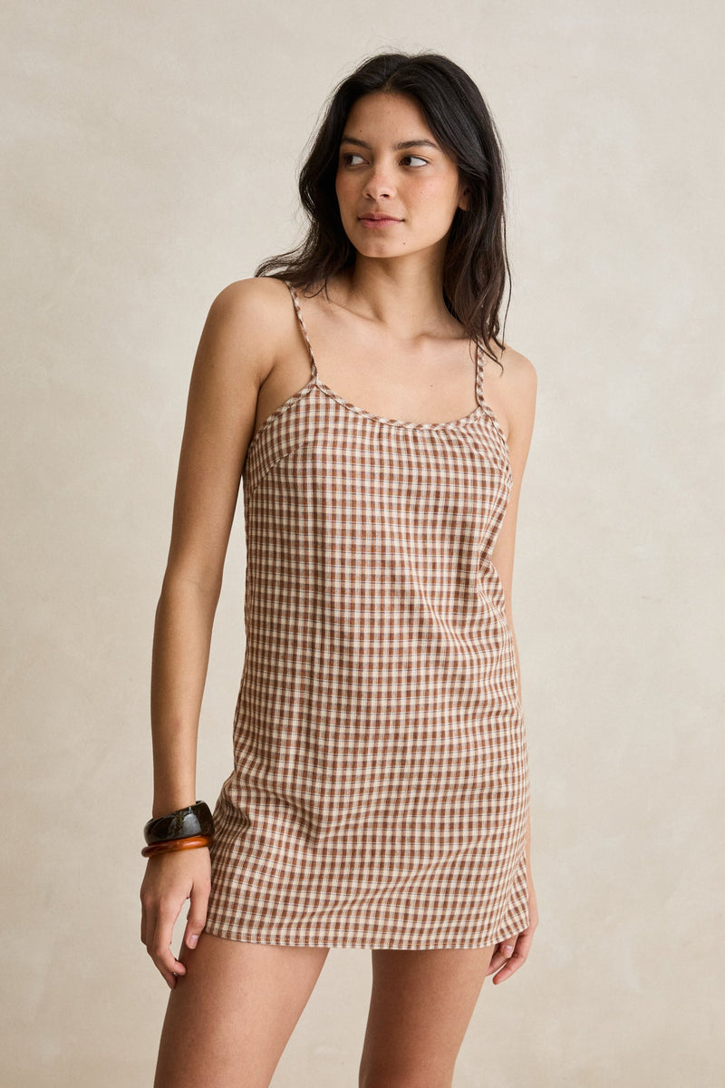 Annabel Check Slip Dress Check – Rhythm US