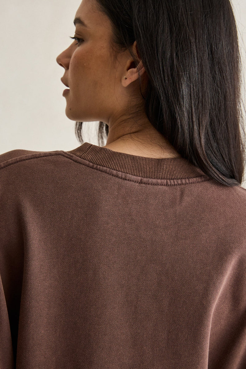 Stella Crew Neck Fleece Chocolate – Rhythm US