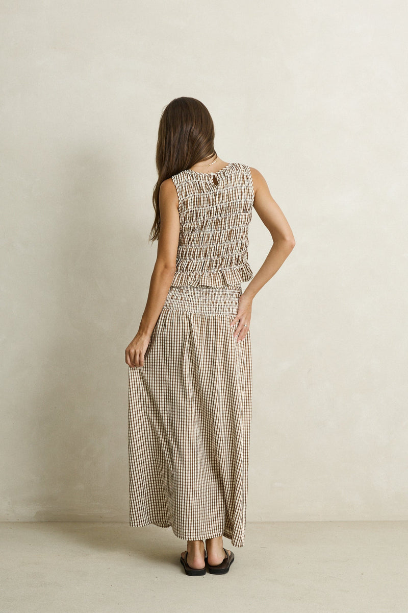 Capri Check Top Brown – Rhythm US
