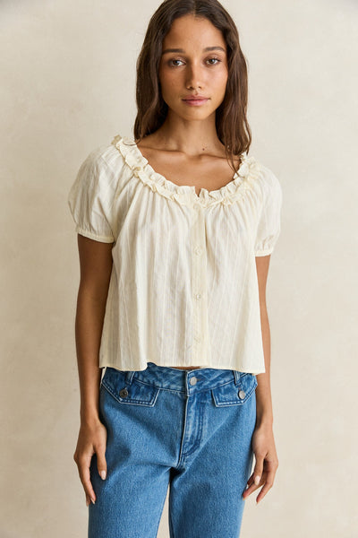 Fleur Frill Top Cream – Rhythm US
