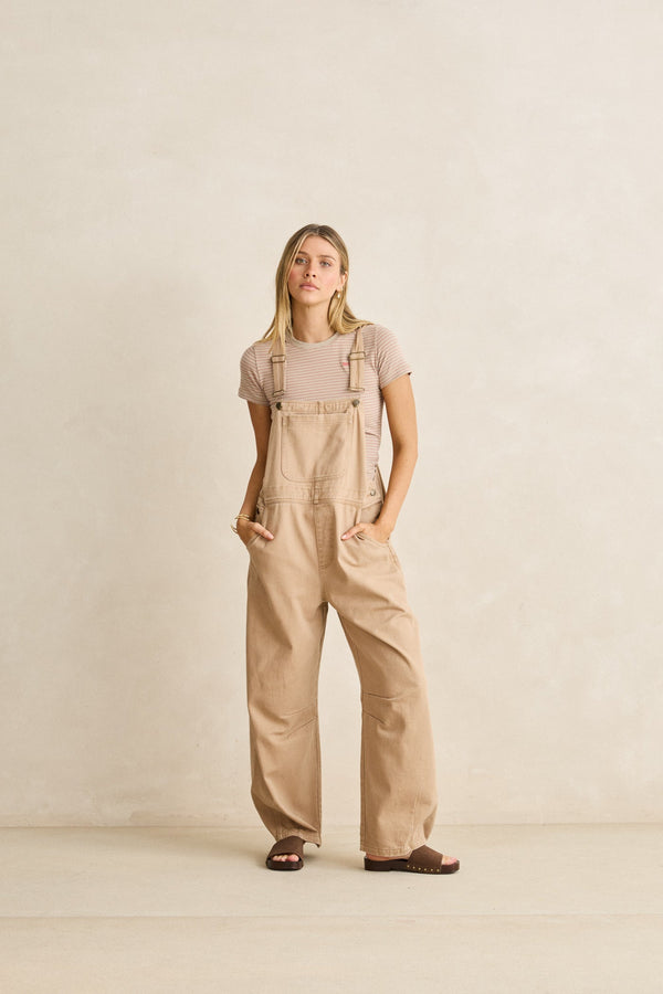 Rocky Barrel Leg Overalls Sand – Rhythm US
