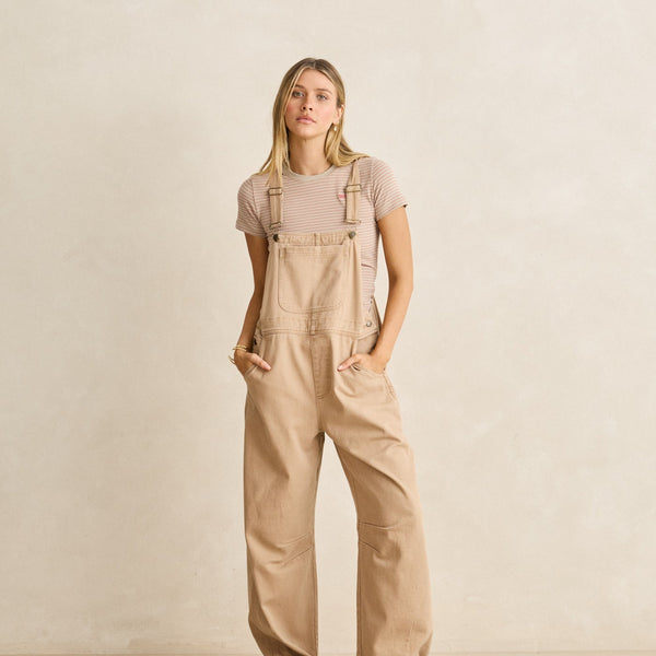 Rocky Barrel Leg Overalls Sand – Rhythm US