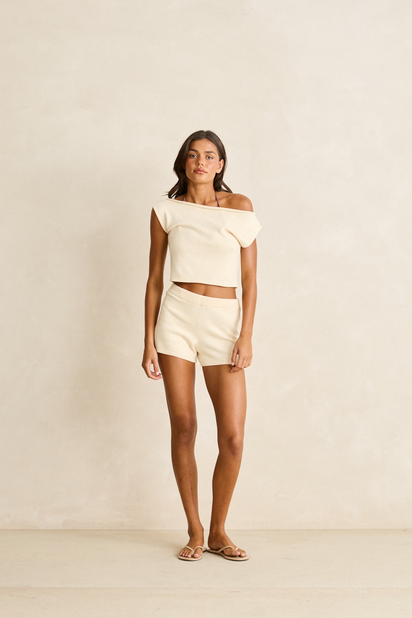 Top Creme Rsa Palm Knit Top Creme – Rhythm US
