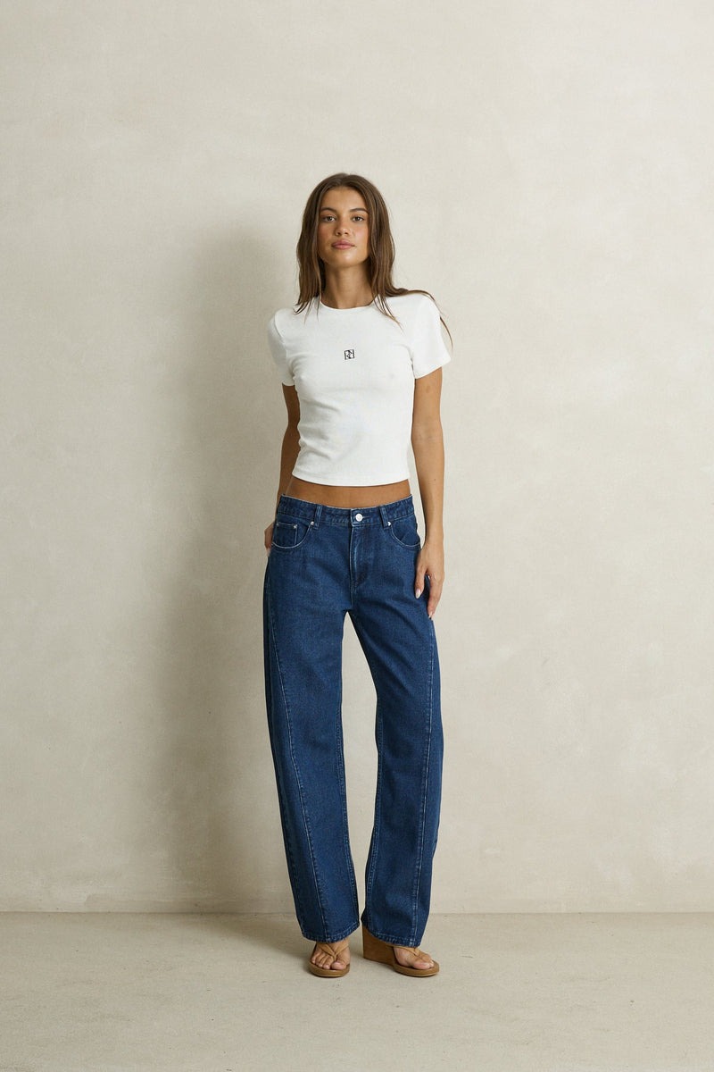 Low-Rise Barrel Denim Pant Dark Wash – Rhythm US