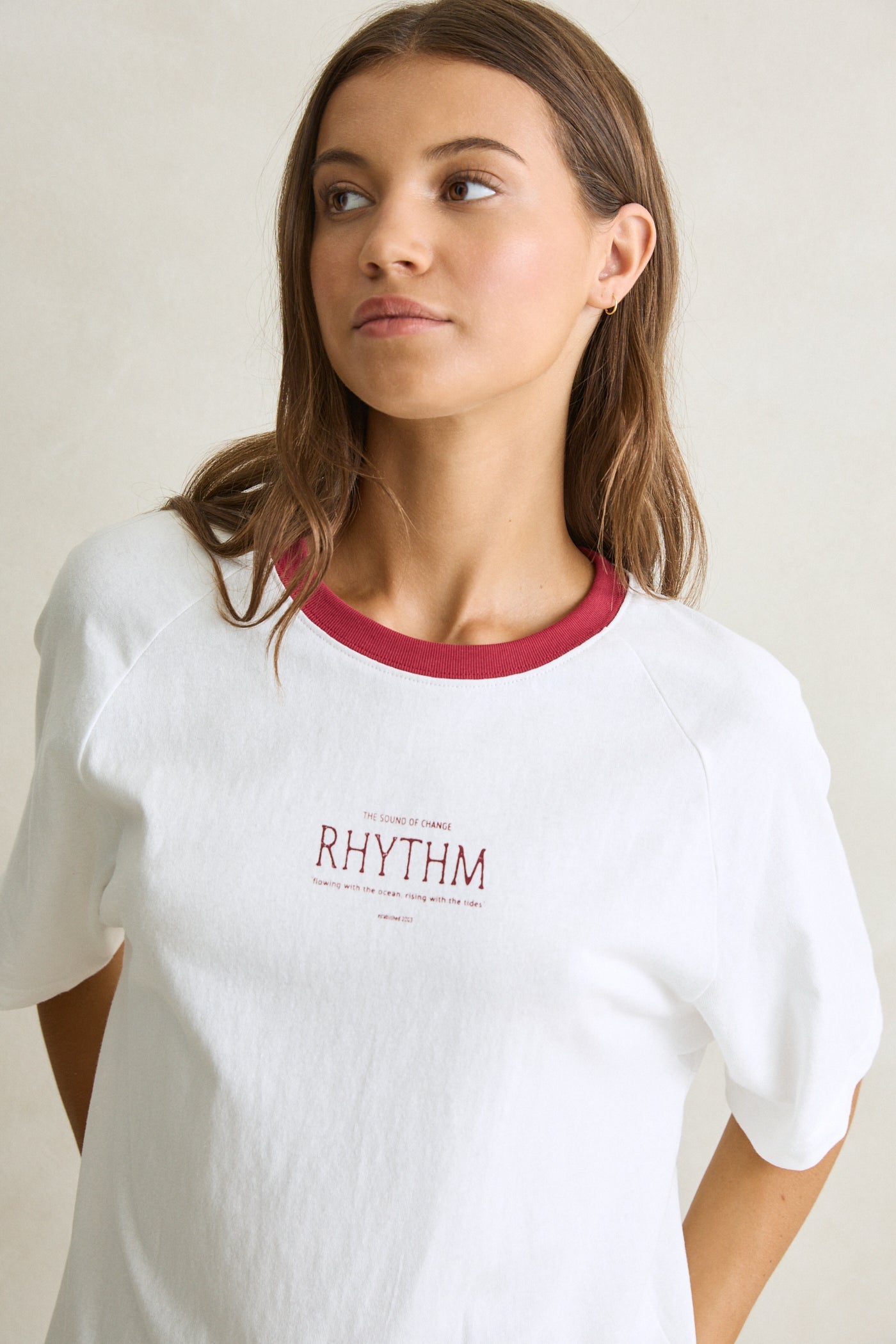 Santo Raglan T-Shirt Vintage White – Rhythm US