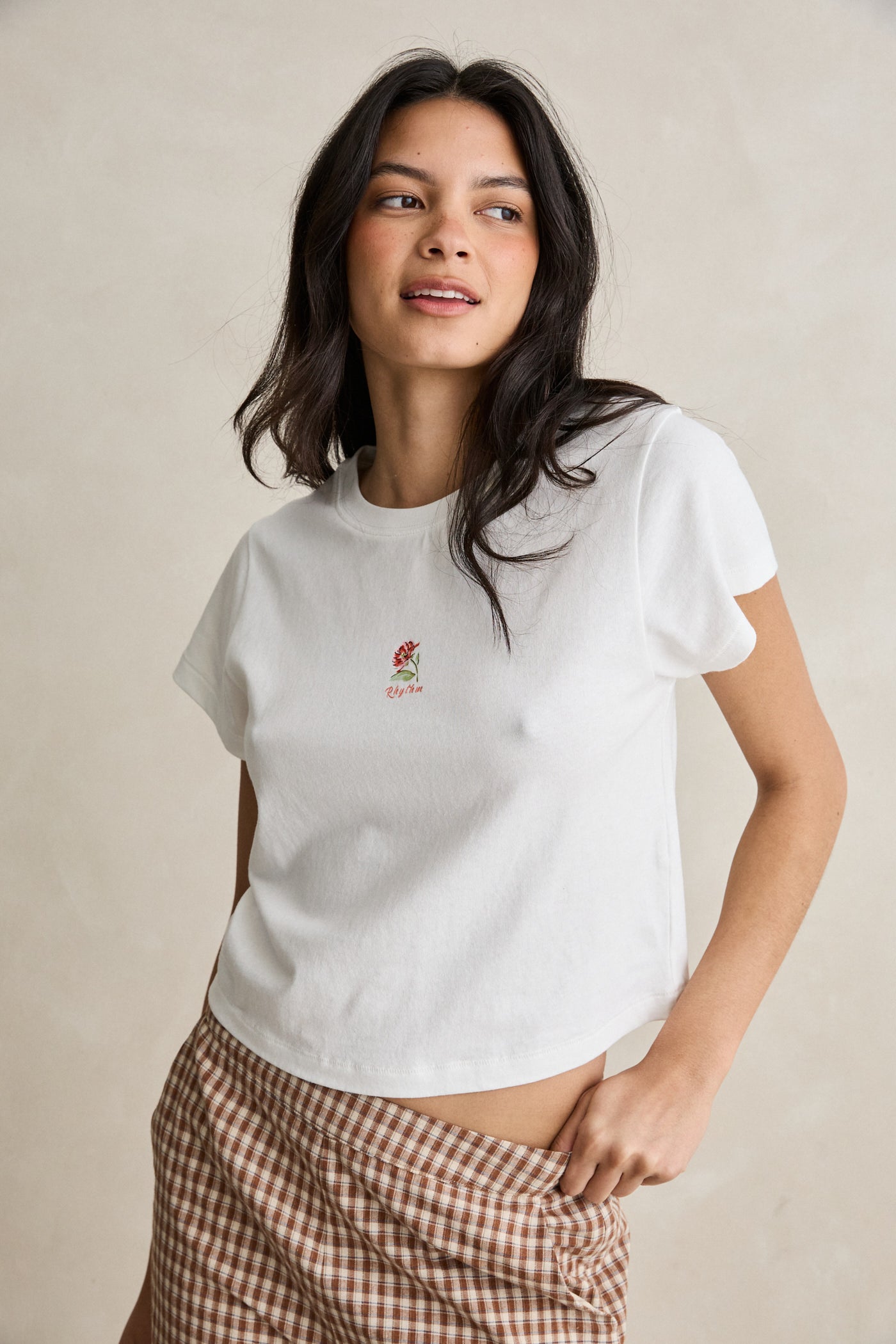 Luma Floral Baby Tee White – Rhythm US