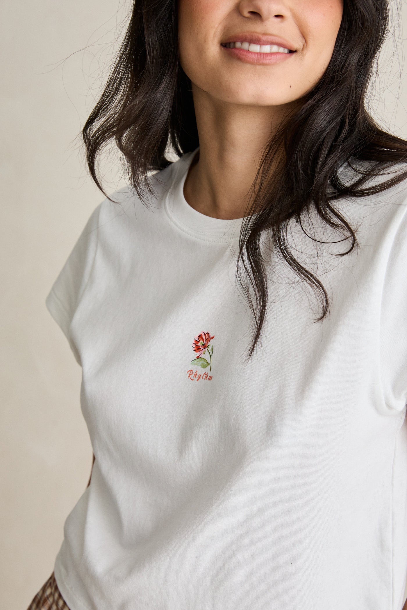 Luma Floral Baby Tee White – Rhythm US