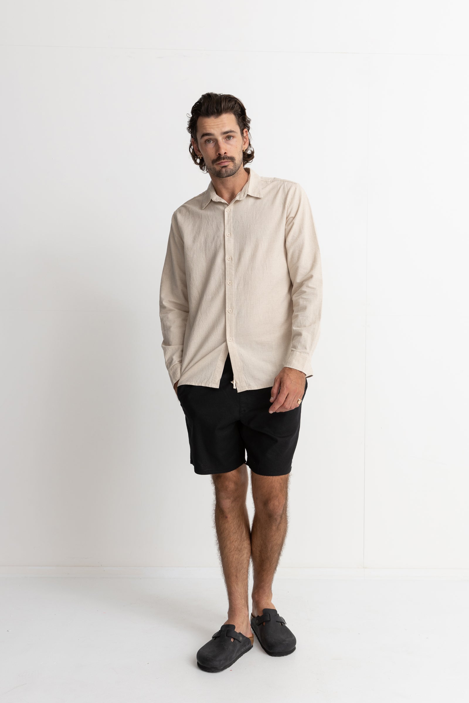 Classic Linen Ls Shirt Sand – Rhythm US