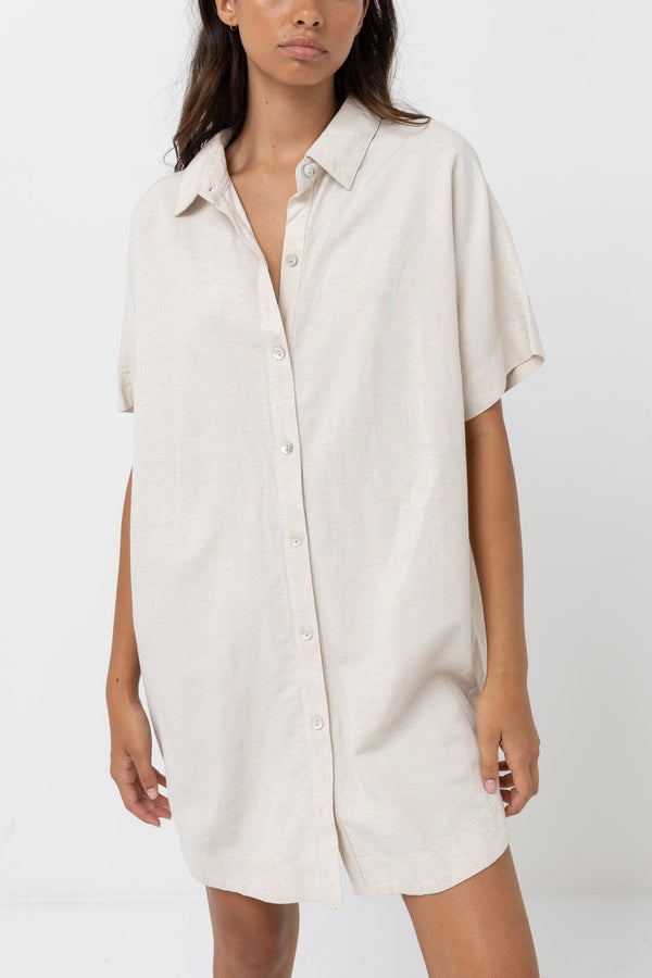 Classic Shirt Dress Oat