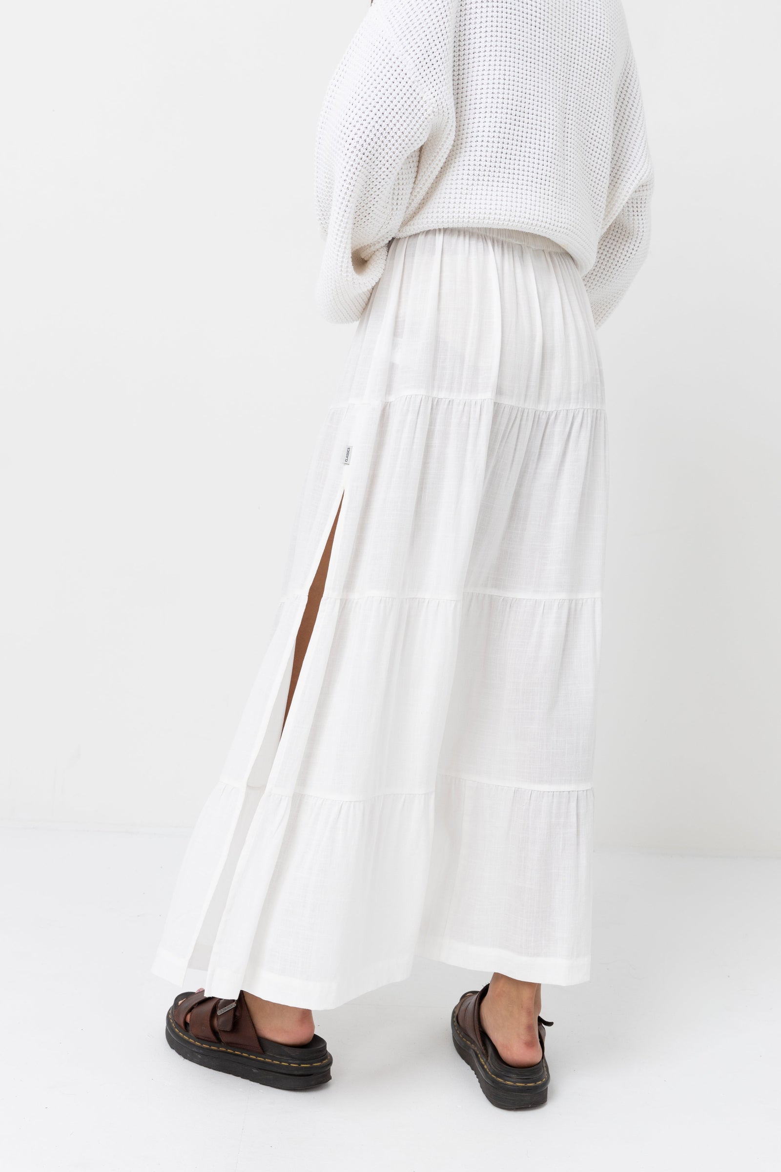 Cotton Tiered skirt – L'AUBE BLANC