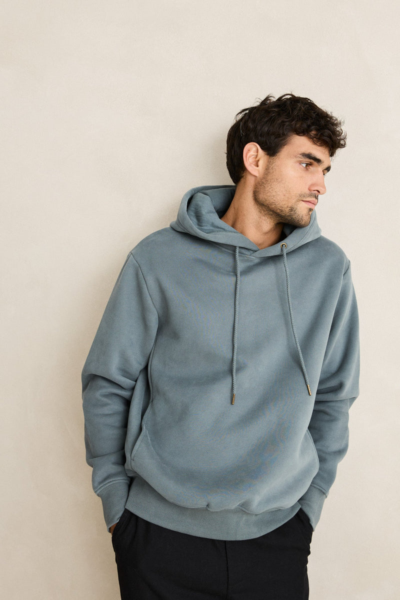 Classic Fleece Hood Silver Pine