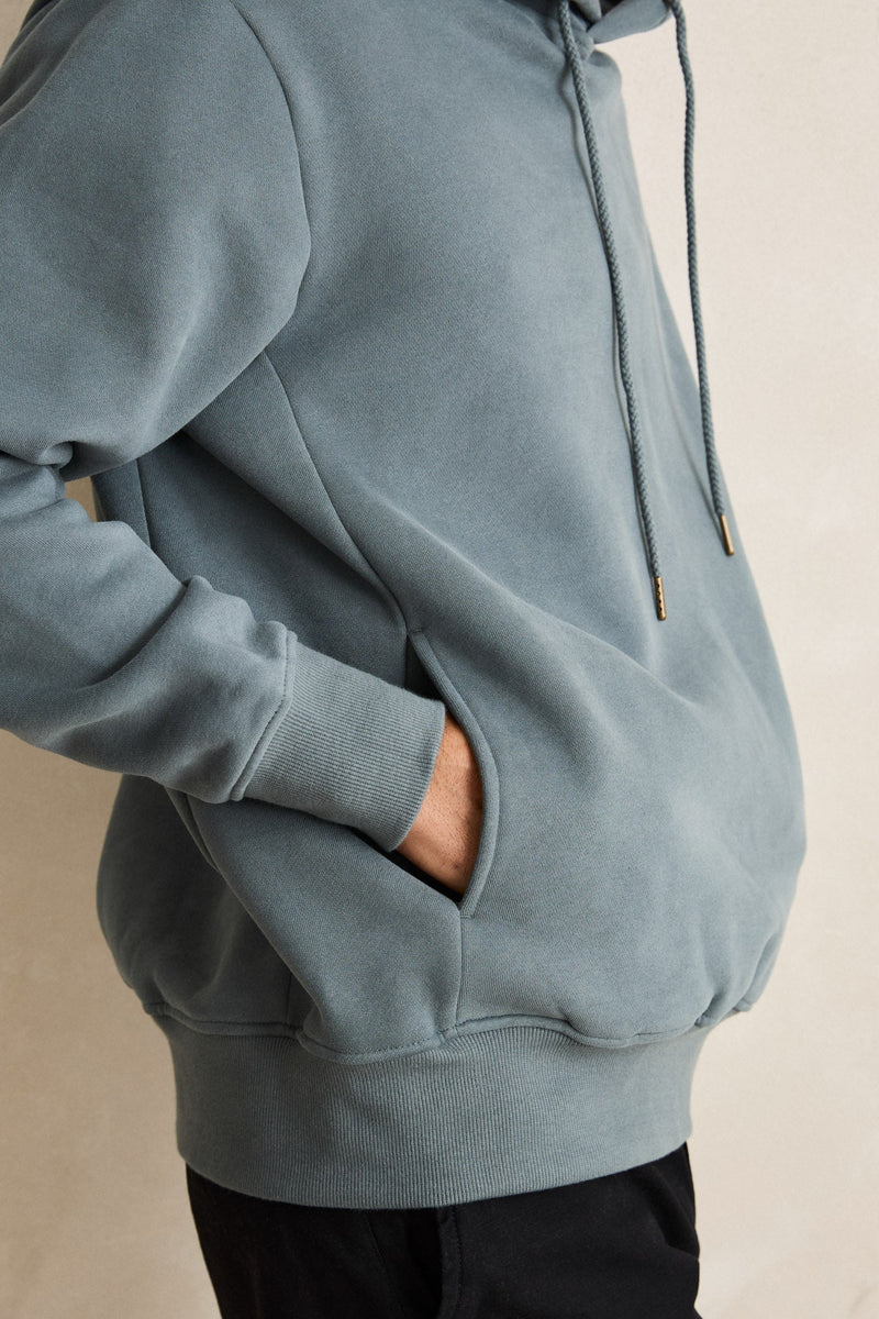 Classic Fleece Hood Silver Pine