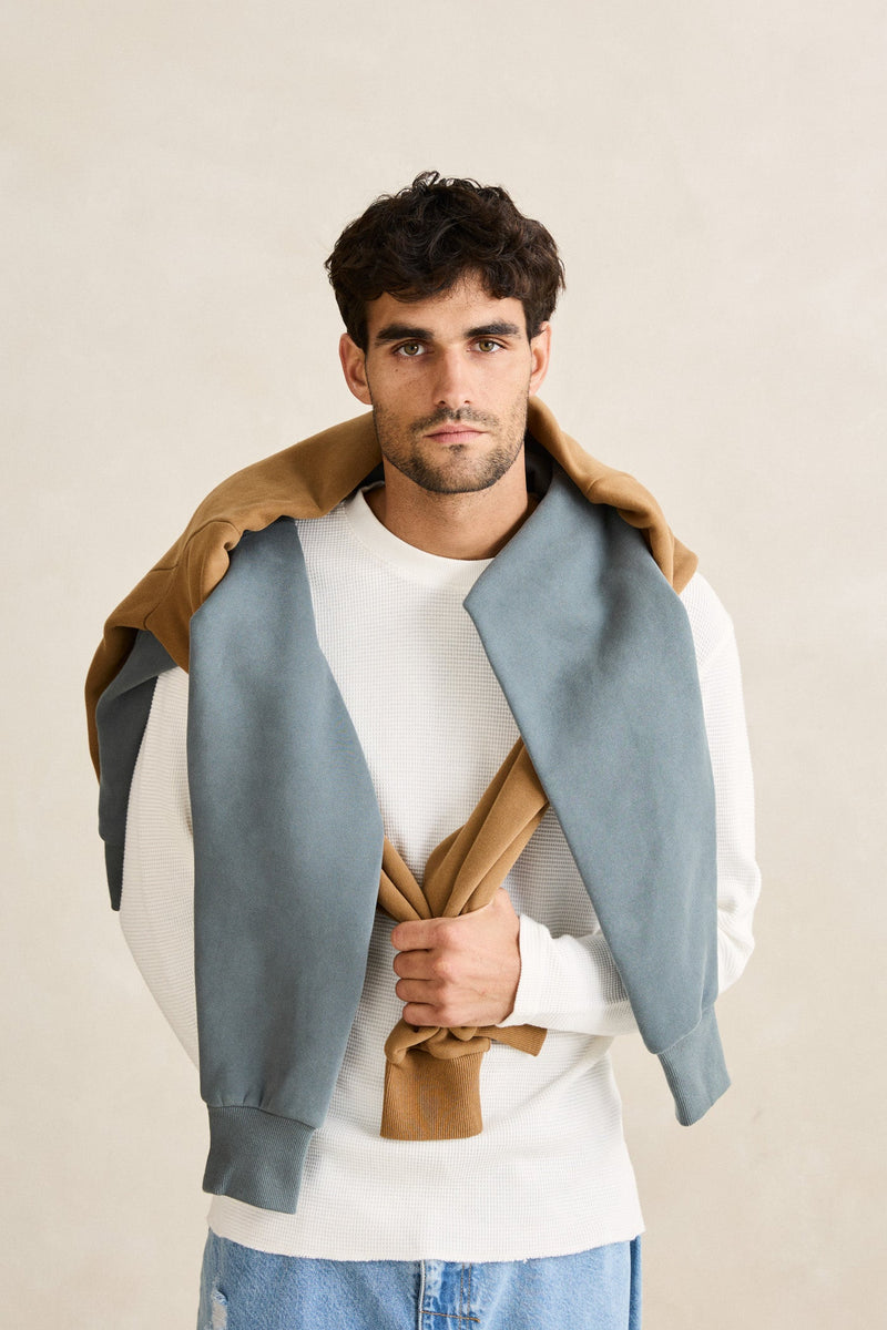 Classic Fleece Crew Ochre