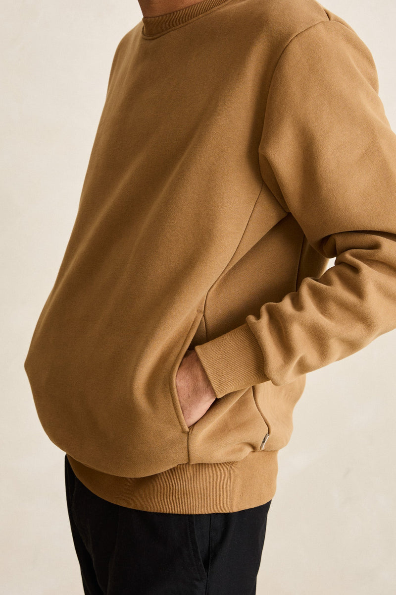 Classic Fleece Crew Ochre