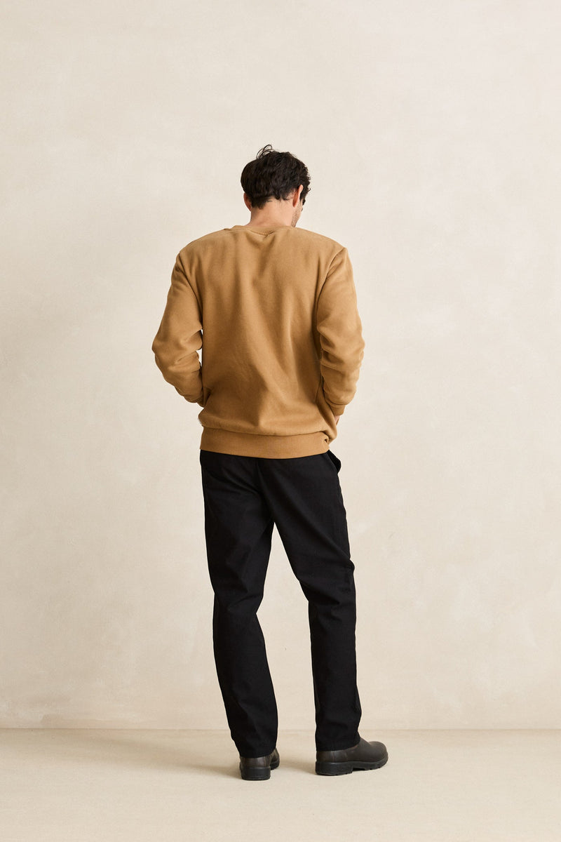 Classic Fleece Crew Ochre