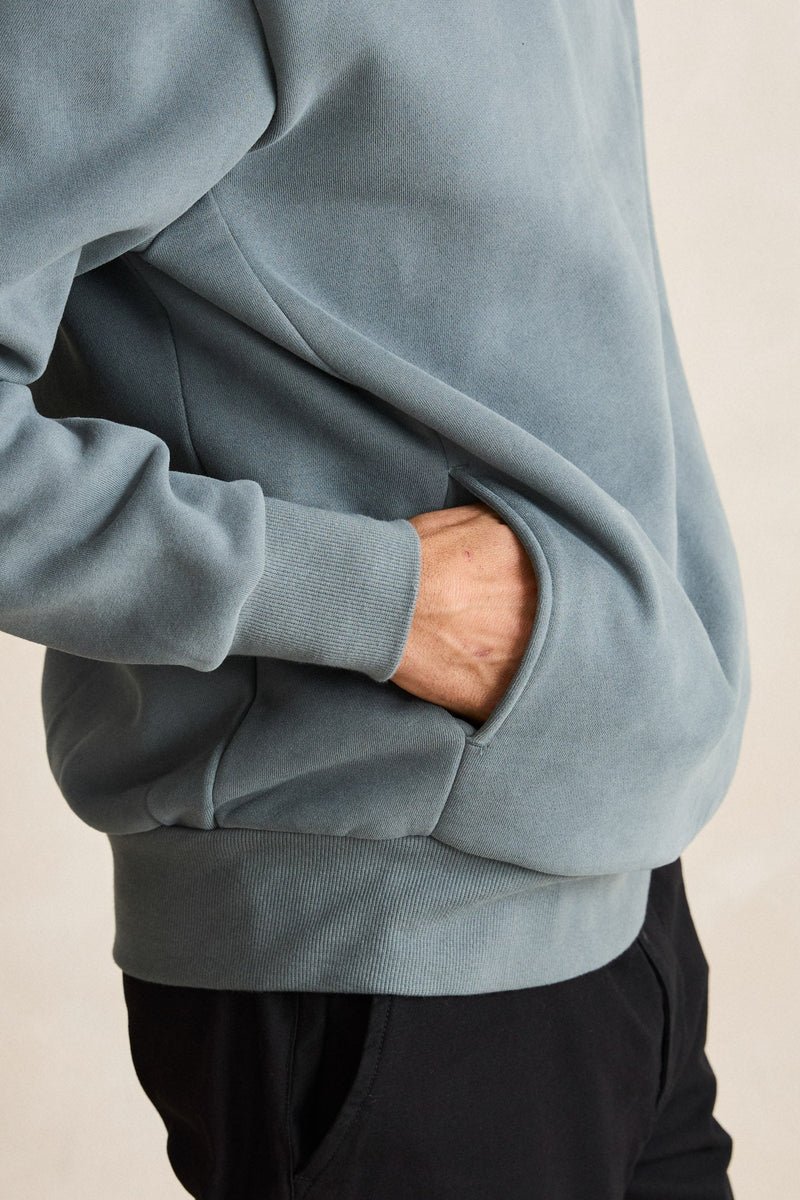 Classic Fleece Crew Silver Pine