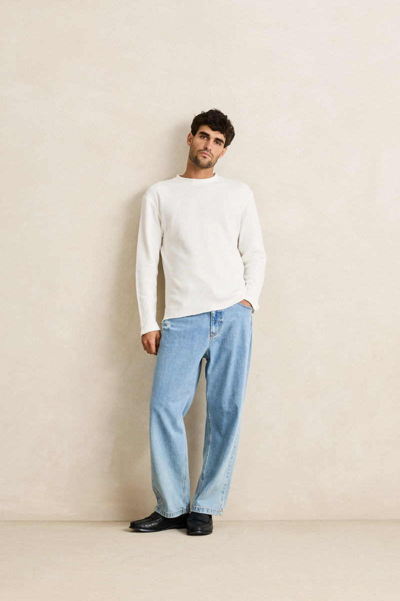 Classic Waffle Knit Vintage White