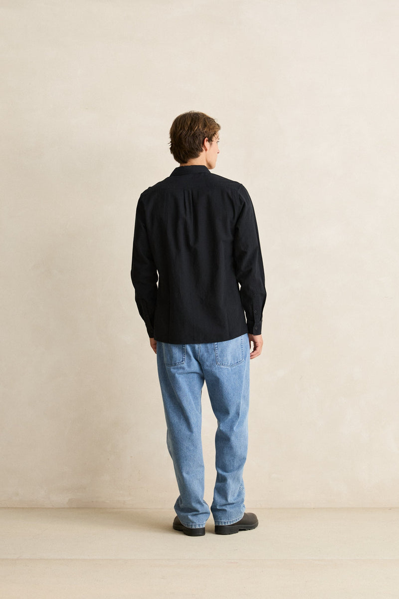 Classic Linen Ls Shirt Vintage Black – Rhythm US