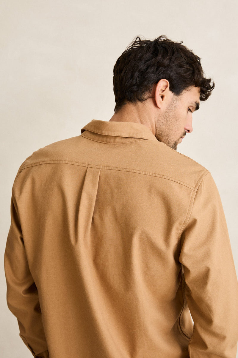 Classic Linen Ls Shirt Ochre