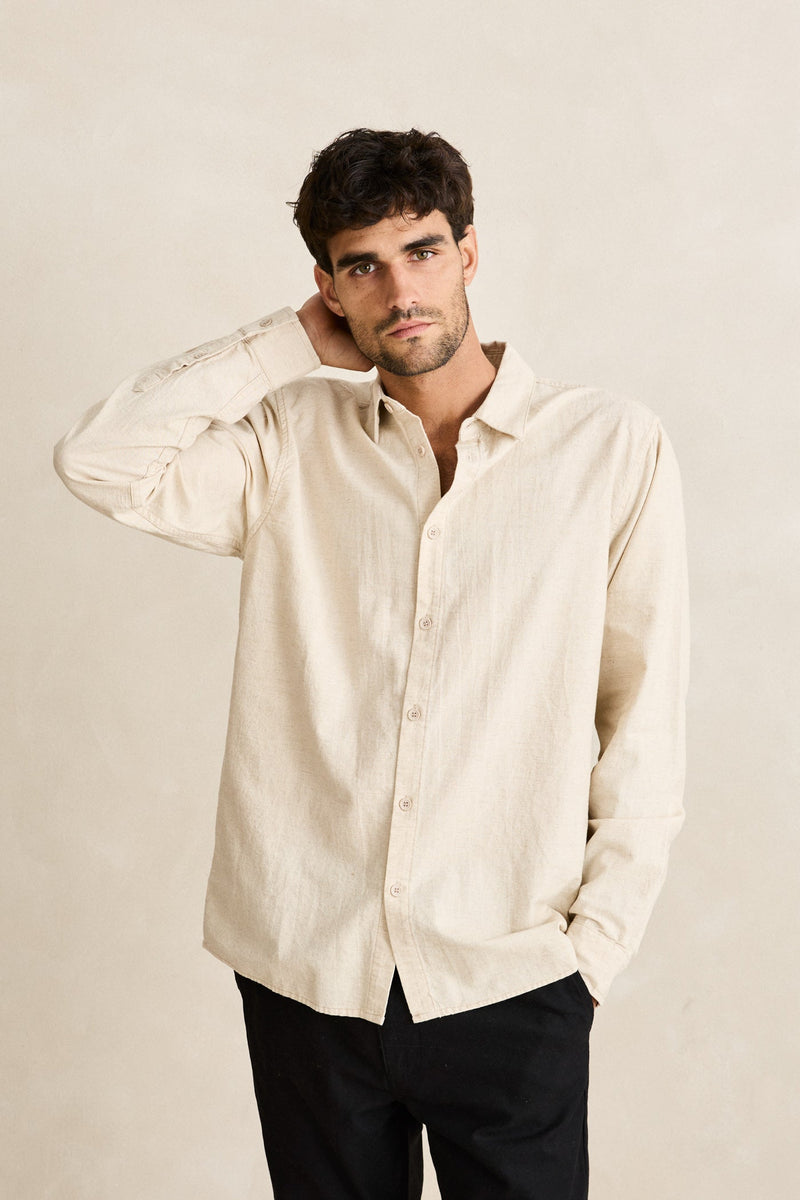 Classic Linen Ls Shirt Sand – Rhythm US