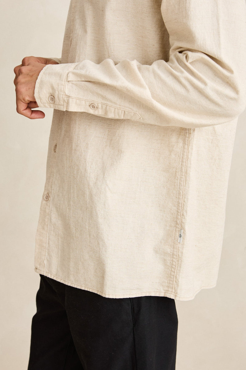 Classic Linen Ls Shirt Sand
