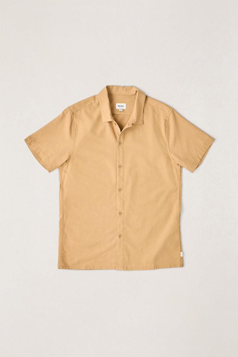 Classic Linen Ss Shirt Ochre
