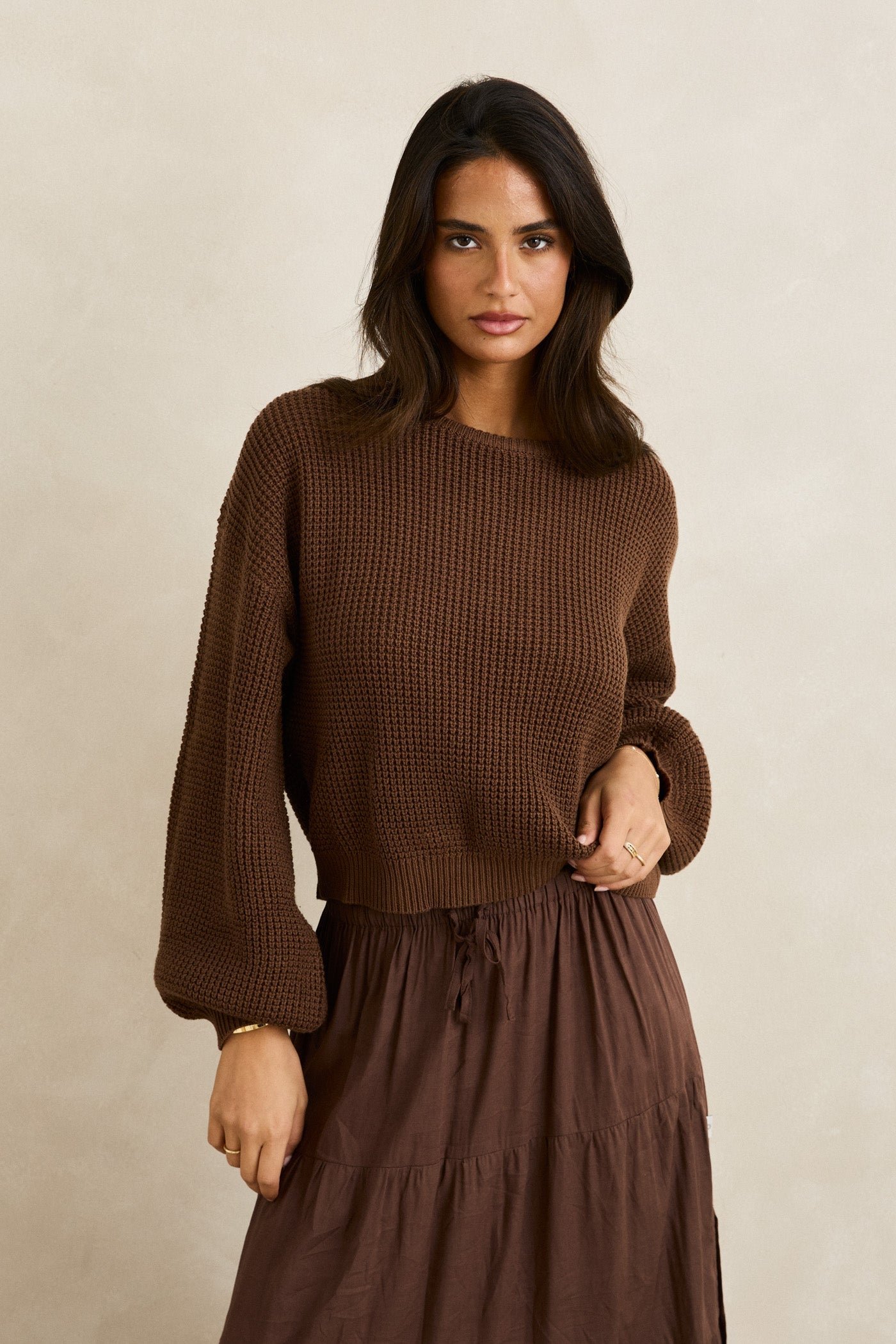 Classic Knit Jumper Chocolate – Rhythm US
