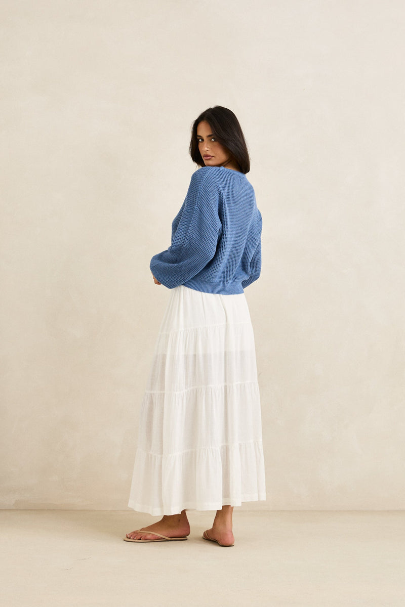 Classic Knit Jumper Steel Blue