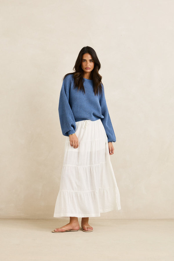 Classic Knit Jumper Steel Blue