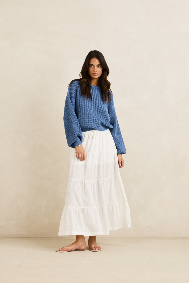 Classic Knit Jumper Steel Blue