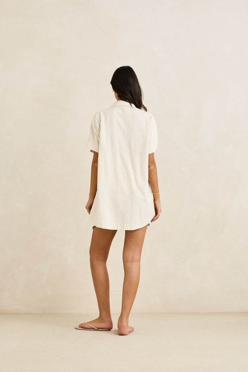 rhythm linen shirt dress Rhythm Classic Linen Shirt Dress