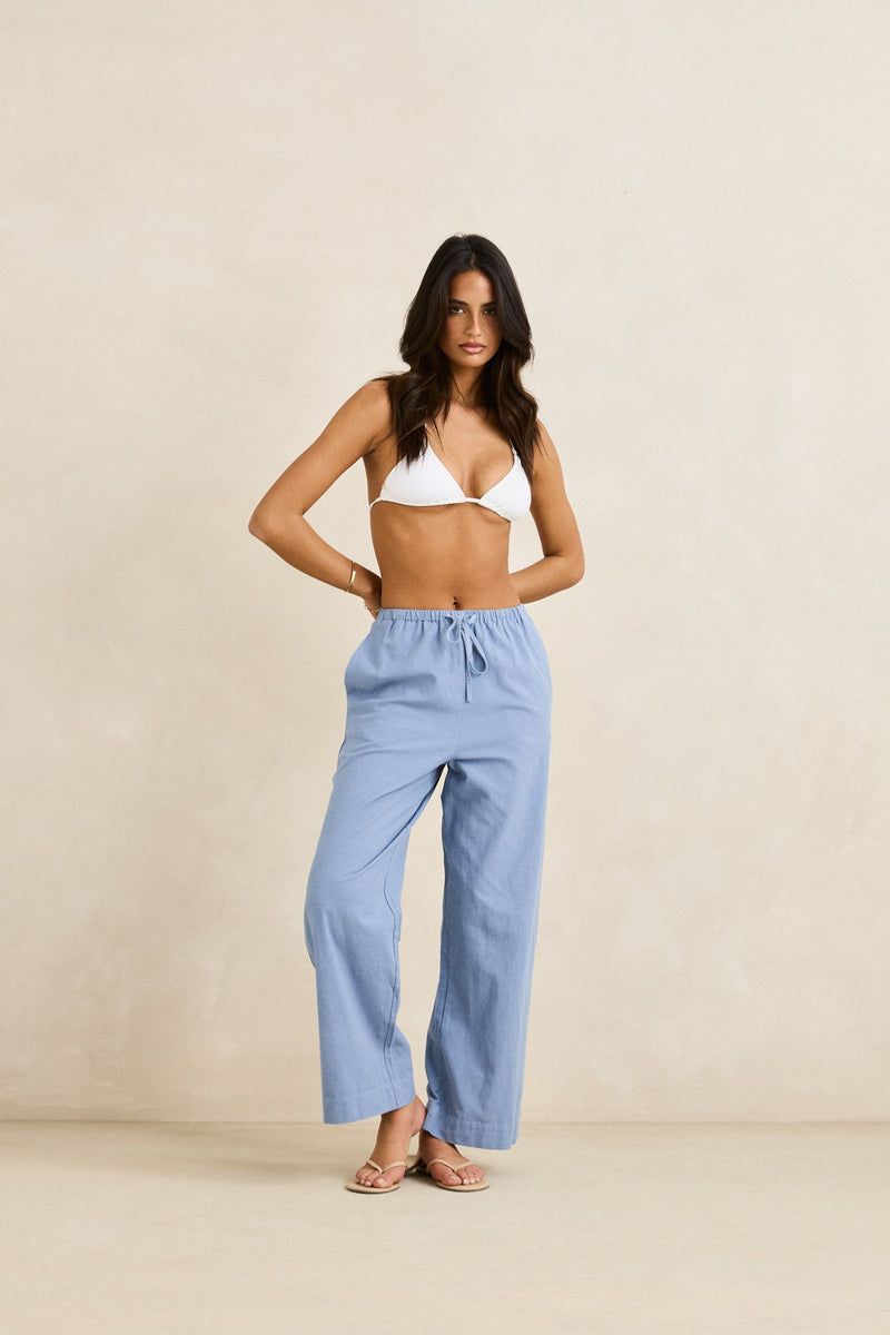 Classic Drawstring Pant Steel Blue
