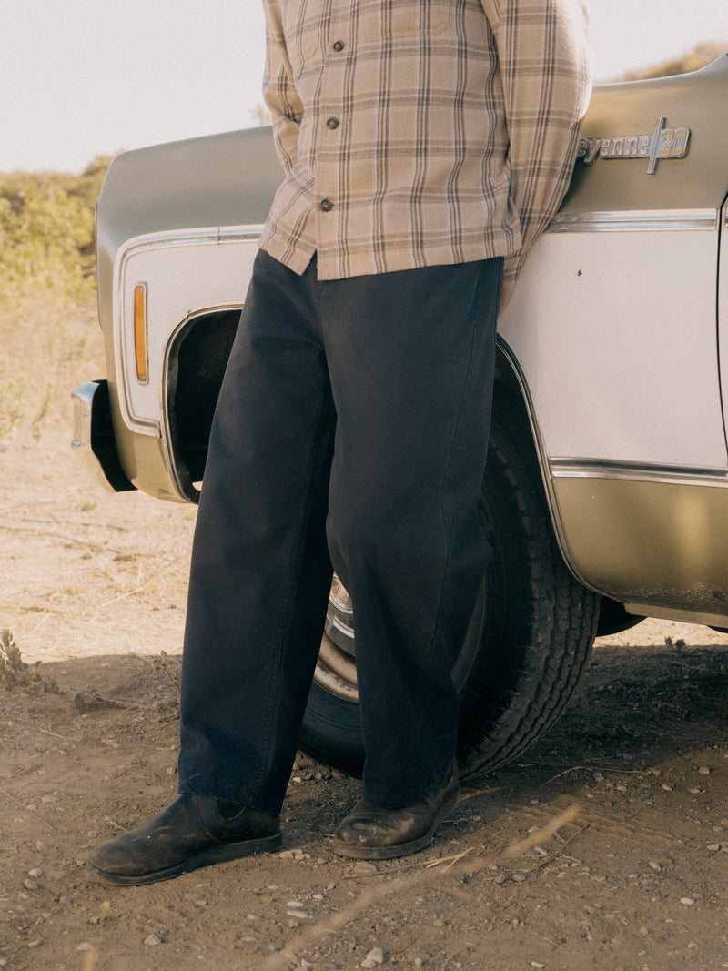 Relaxed Wash Canvas Pant Midnight