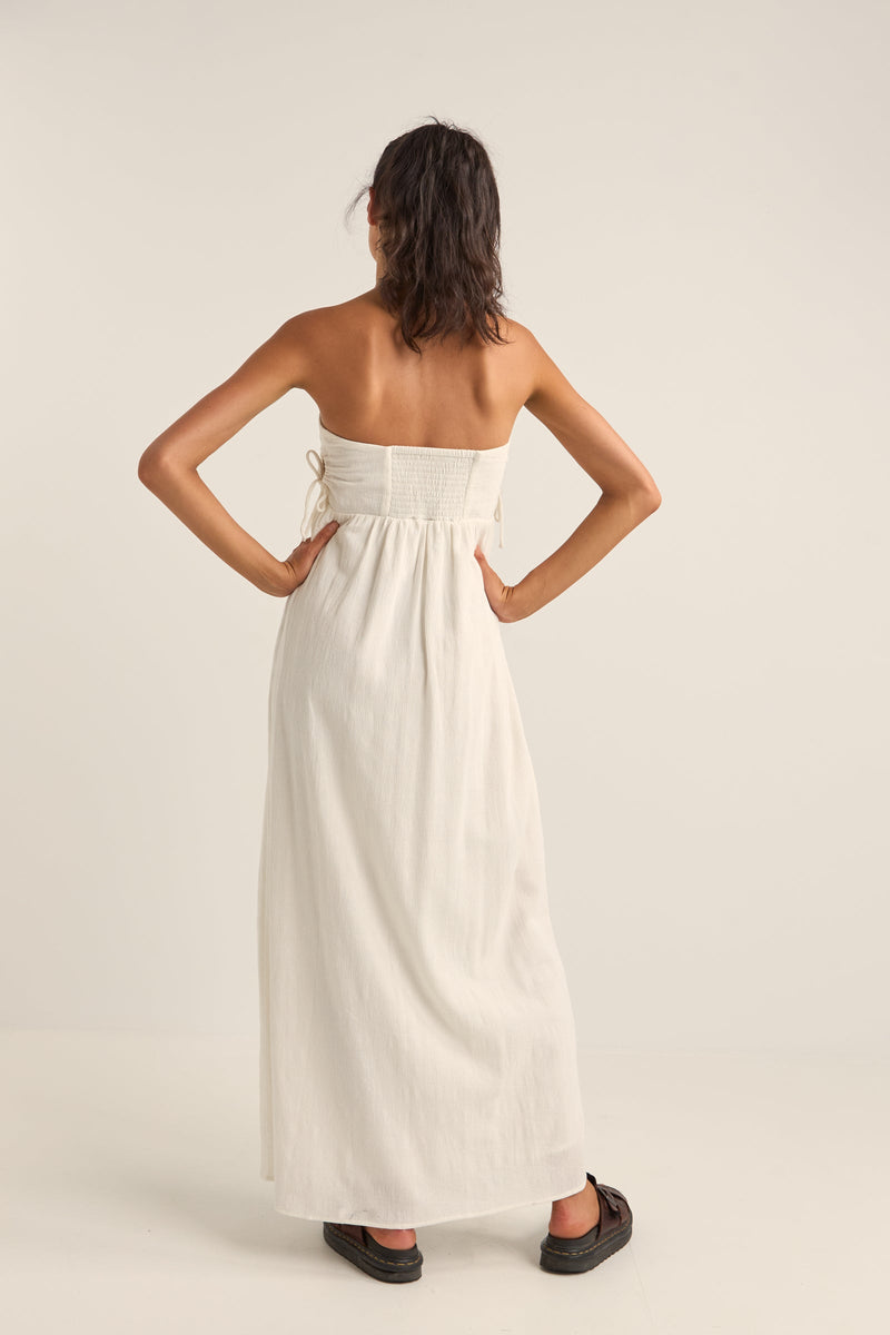 Zali Tie Side Maxi Dress Coconut