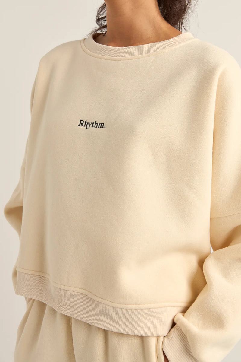 Logo Crew Neck Fleece Oat