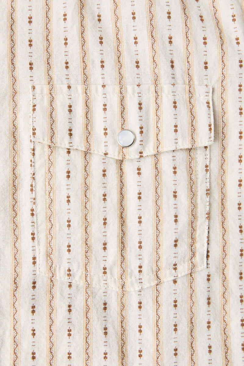 Lone Pine Stripe Ss Shirt Natural
