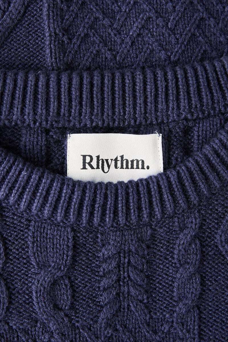 Patchwork Sweater Vintage Navy