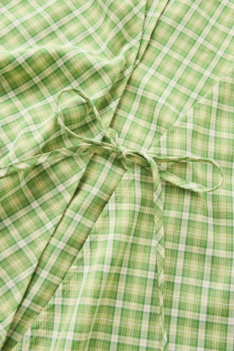 Anini Wrap Mini Dress Lime