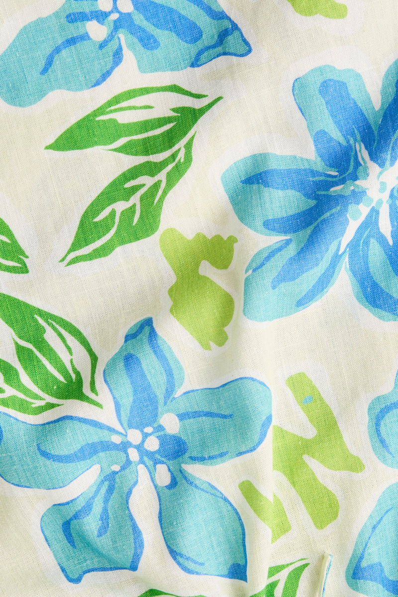 Makani Floral Halter Mini Dress Blue