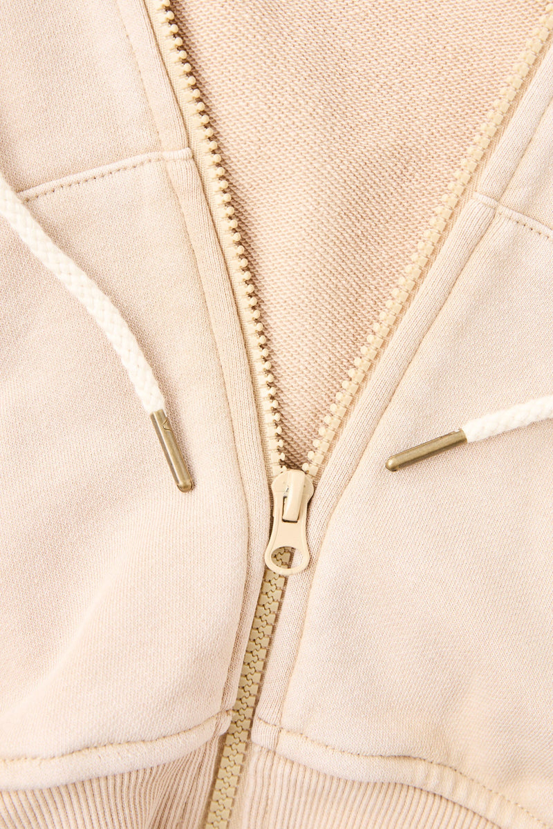 Sunwash Terry Full Zip Hoody Natural