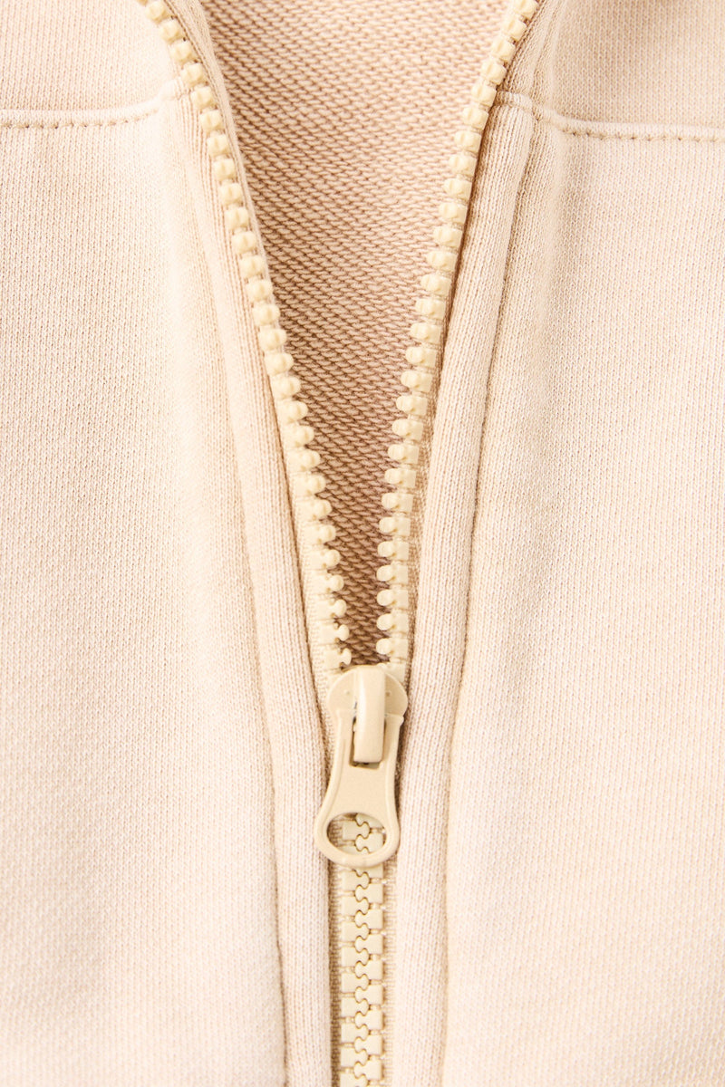 Sunwash Terry Full Zip Hoody Natural