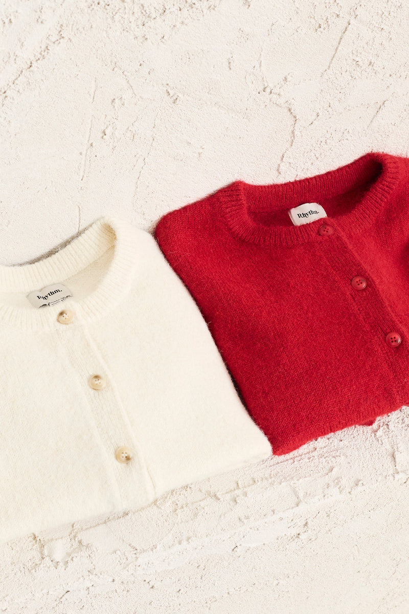 Estelle Fluffy Cardigan Chilli