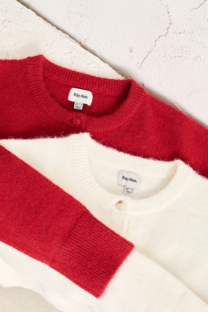 Estelle Fluffy Cardigan Chilli