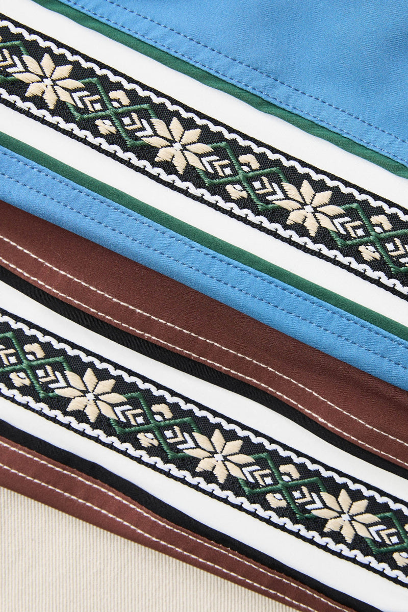 Panel Stripe Trunk Chocolate