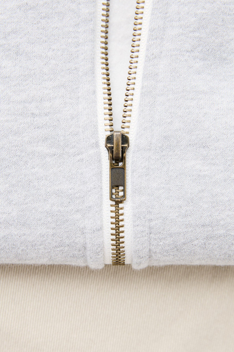 Peace Sun Fleece Zip Heather Grey