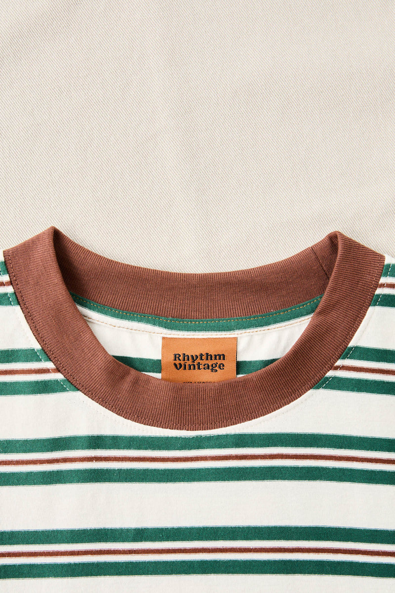 Peace Sun Vintage Stripe Ss T-Shirt White
