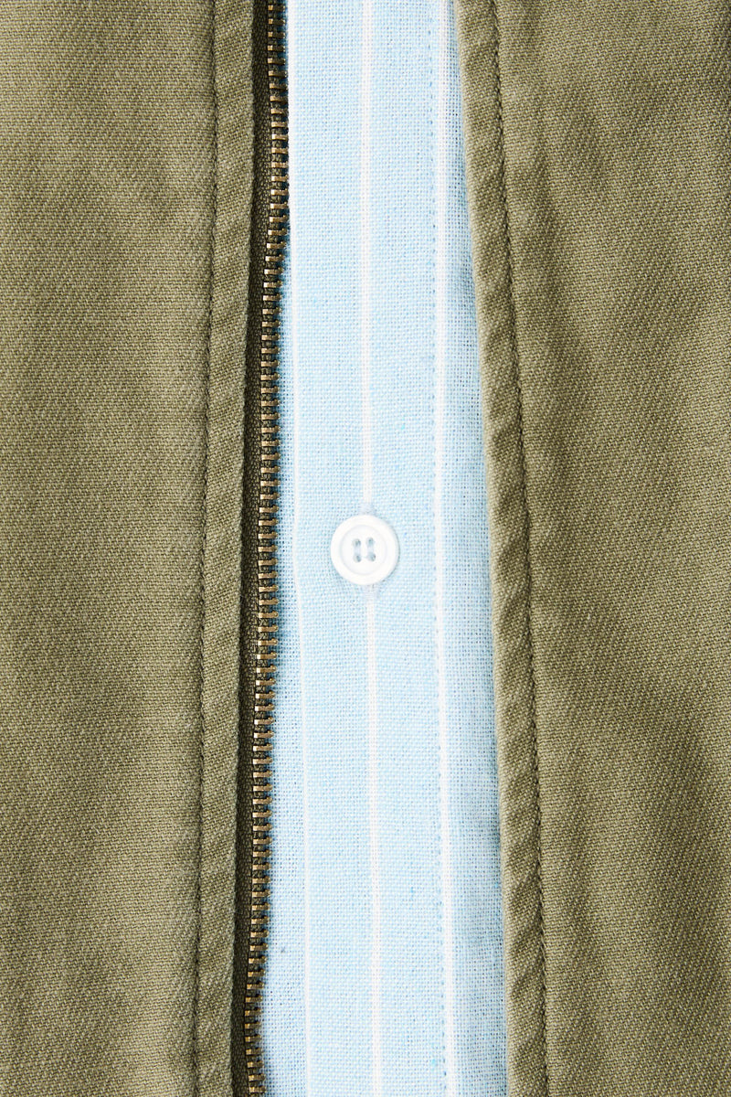 Reverse Twill Bomber Jacket Washed Olive